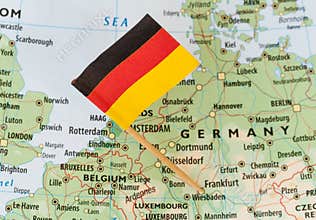 Germany map flag