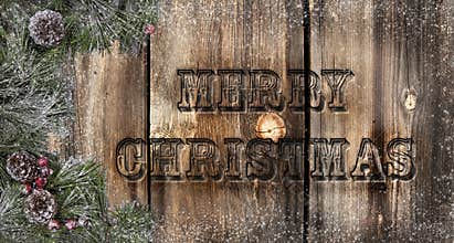 Merry Christmas Rustic Boards