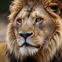 lion with whit background