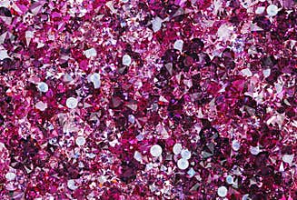 Many small ruby diamond stones