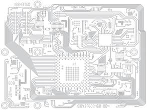 Circuit board vector computer drawing - electronic