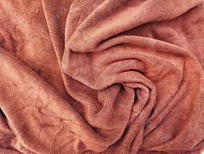 Close up of brown towel texture background for abstrack background or 3D rendering