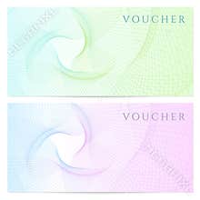 Gift certificate, Voucher, Coupon template. Color