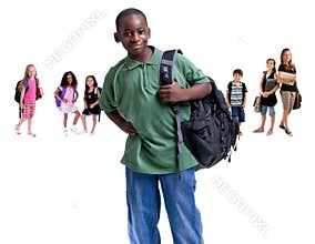 Group of school kids