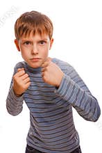 Bad bully child boy blond angry aggressive fights