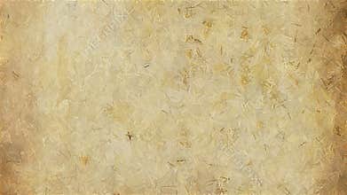 Animated decorative painting background border with flying butterfly