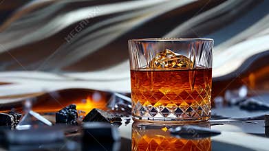 Luxurious spirit: presentation video, aged cognac, refined whiskey, smooth brandy, premium quality, rich flavor, tasting notes,