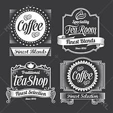 Chalkboard calligraphy banners and labels