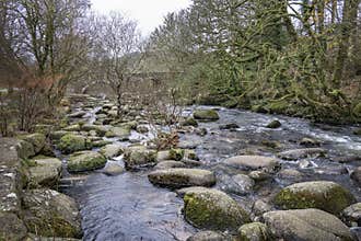 Winter scene at Dartmeet on Dartmoor
