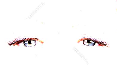 Large eyes of the woman