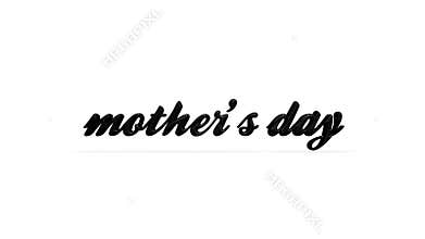 Stunning 3d Mothers Day word in elegant cursive font