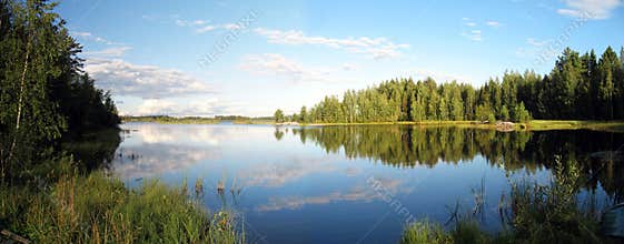 Lake scenery panorama