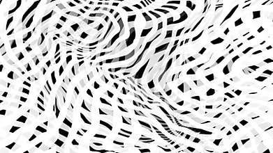 Abstract Black and White Optical Illusion Wavy Design