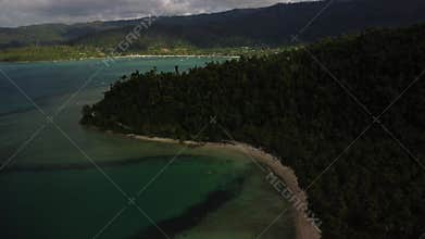 Philippine Paradise: Aerial Drone Views of Stunning Sunsets, Sunrises, and Tropical Beaches with Palm Trees