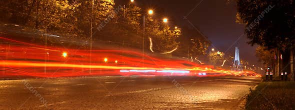Busy city traffic