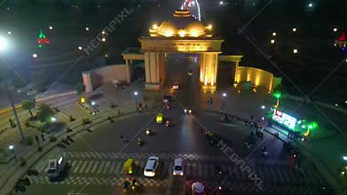 Beautiful aerial view city of Lucknow Beautiful Road, Park, 1090 lucknow Chowk, DR BHEEMRAO AMBEDKAR SAMAJIK PARIVARTAN STHAL DWAR