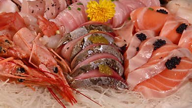 Fresh raw seafoods