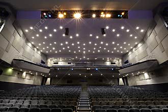 Interior of cinema auditorium.
