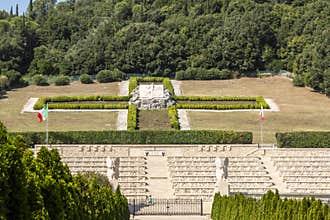 Polish military cemetery at Monte Cassino in Italy, general view