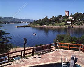 Argentina province of Cordoba city of Villa Carlos Paz with a water mirror in Lake San Roque