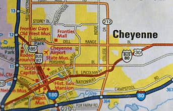 Map Image of Cheyenne, Wyoming
