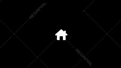 Glitch Home house icon animation. cyberattack malware hacking bug glitching antivirus encryption noise concept