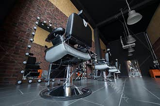 Barbershop for men with places for hairdresser