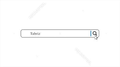 Tabriz in Search Animation. Internet Browser Searching