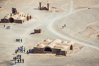 Ruins of ritual buildings in Dakhma - Tower of Silence in Yazd