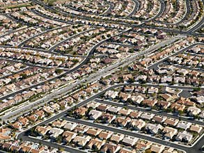 Urban housing sprawl.