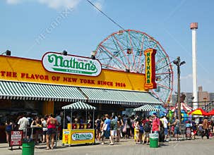 The Nathan s reopened after damage by Hurricane Sandy at Coney Island Boardwalk