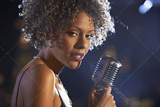 Female Jazz Singer On Stage
