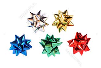 Colorful gift wrap bows