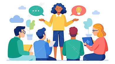 A life skills coach leading a workshop on effective communication for neurodivergent individuals teaching techniques