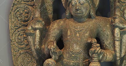 Close up View On Statue Of Kshetrapala Is Guardian Deity Featured In Indian Religions. In Hindu Belief, Kshetrapala Is
