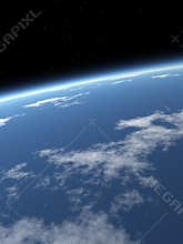 sky background / blue Earth