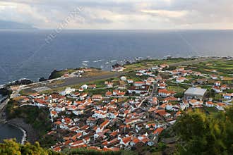 Panorama of the island of Corvo Azores