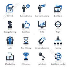 Business Icons Set 2 - Blue Series