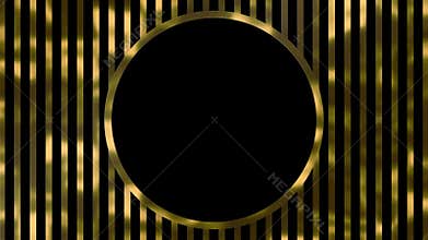 Animated of luxury repeater with golden lines on black background