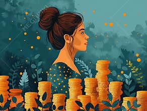 Compare Wage Gap, Money Pay And Pay Business and equal pay and work concept Analyzing Salary Equity and Money Saving
