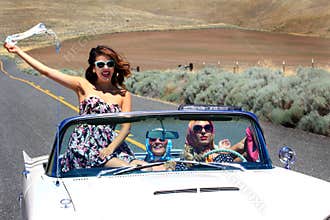 Party Girls in Convertible