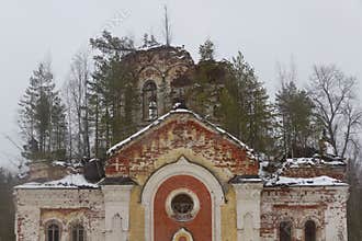 Destroyed dome of an Orthodox church