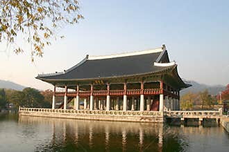 Kyongbok Palace meeting hall, Korea
