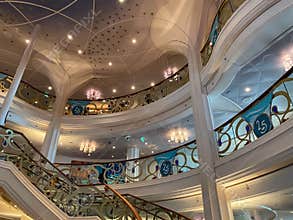 lobby atrium of the Disney Wish
