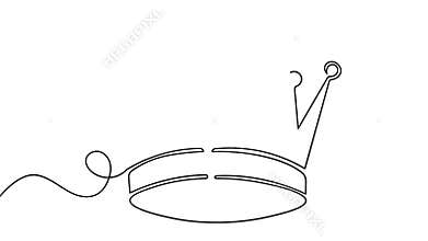 Crown one line art animation video minimalist outline motion design
