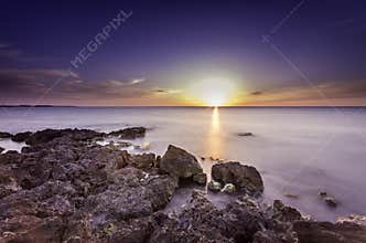 Prodigious marine sunset photo