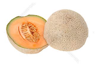 Halves cantaloupe