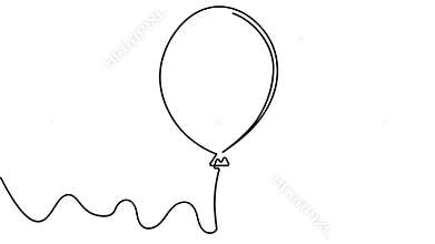 Festive decoration icon simple line drawing motion graphic