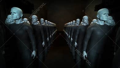 People Watching Screen (Rotation)