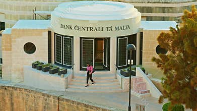 Malta Valletta - 15.01.2026: Central Bank of Malta in Valletta